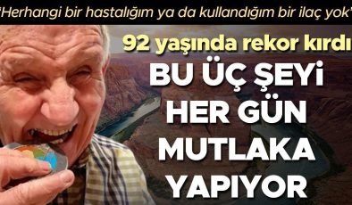 92 yaşında Guinness Rekorlar Kitabı’na girdi! Sağlıklı olmasını sağlayan üç şeyi açıkladı ‘Şu an herhangi bir hastalığım ya da kullandığım bir ilaç yok’