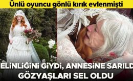 Ünlü oyuncu gönlü kırık evlenmişti… Gelinliği giydi, hasta annesine sarıldı… Gözyaşları sel oldu